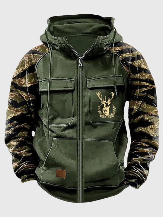 Neil | Herren Kapuzenjacke mit Taschen und Kordelzug