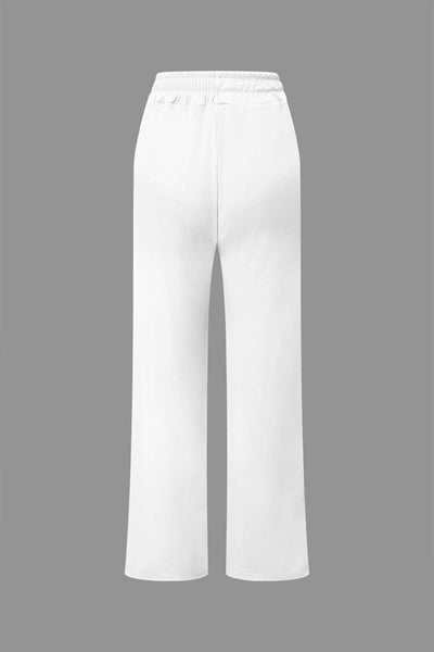 Daniela | Elegantes Zweiteiler-Set mit Asymmetrischem Oberteil & Weiten Hosen