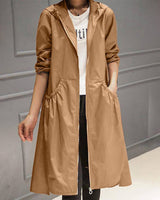 Isabella | Elegante Und Wasserdichte Jacke in A-Linie – Braun