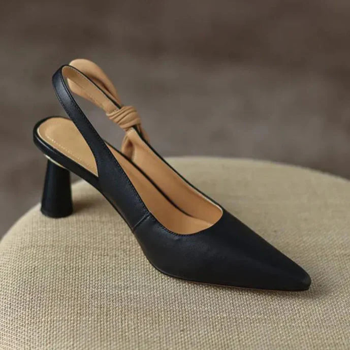 Nora - Stylische schwarze Schuhe mit Schleife
