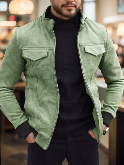 Stilvolle einfarbige warme Fleece-gedruckte Winterjacke für Herren | Ideal für den Winter