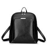 Saskia - Klassischer Doppelreißverschluss-Rucksack – Schwarz