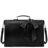 Bernadette – Schleifen-Satchel Handtasche – Mitternacht