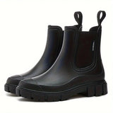 Maria | Damen Wasserdichte Slip-On Chelsea Stiefel – Schwarz