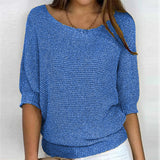 Elena | Lässiger Oversize-Strickpullover für Damen – Blau