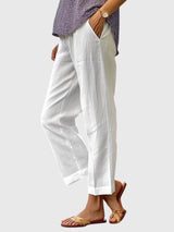 Mila | Elegante Damenhose modern chic – Weiß