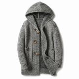 Raevan - Soft-Touch-Kapuzen-Cardigan – Grau