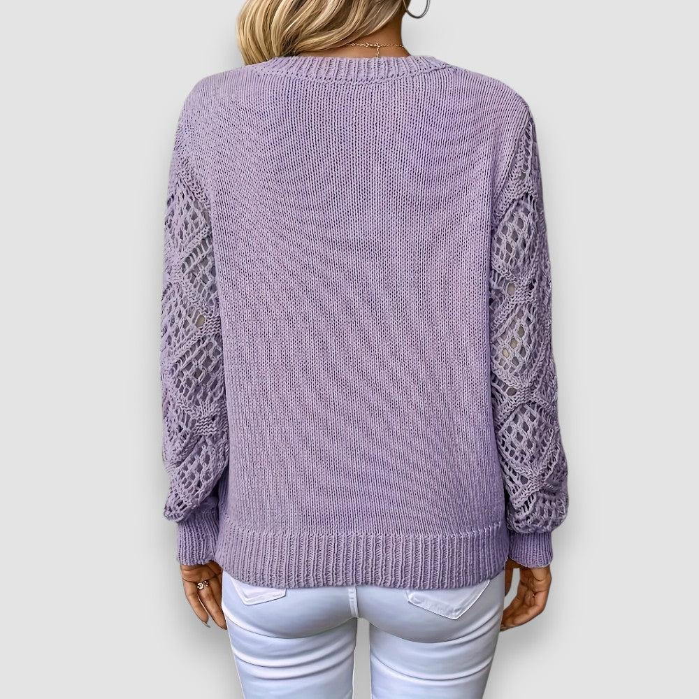 Lila | Langarm-Strickpullover