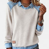 Leonie | Damen Langarmshirt modern edel chic – Beige