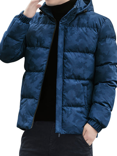 Casual Kapuzen Camo Winterjacke für Herren | Ideal für den Winter