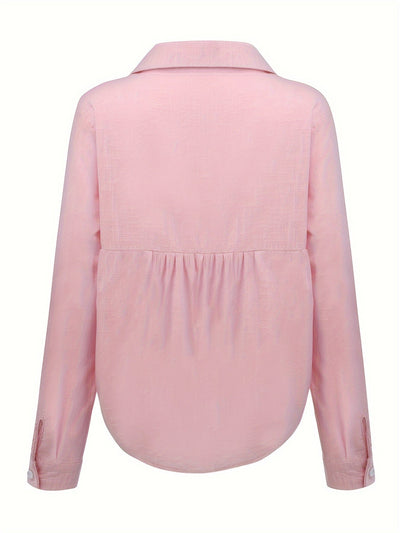 Fabiola® | Elegante Leinenbluse mit langen Ärmeln