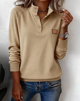 Laura | Modischer Damen Pullover elegant & Polokragen – Khaki