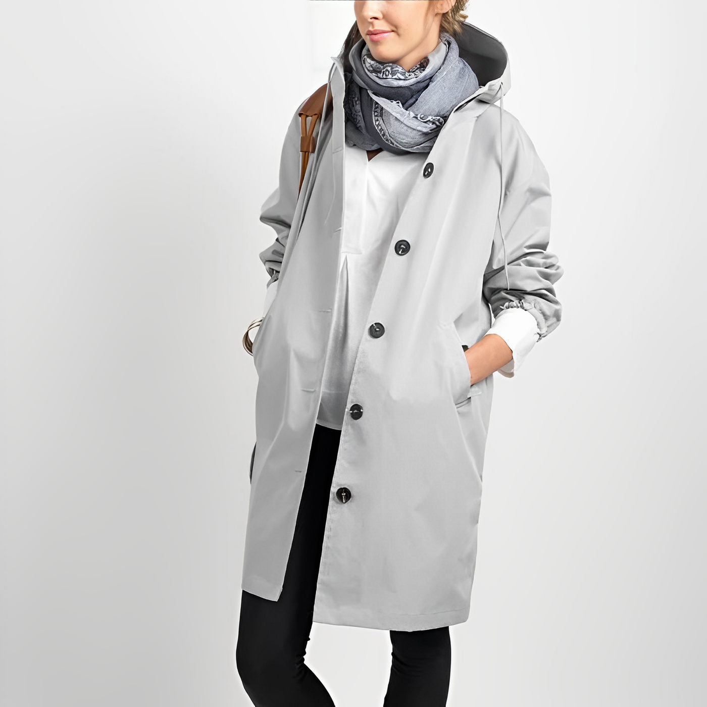 Stylische Wasserdichte Regenjacke mit Kapuze für Damen | Ideal für den Winter