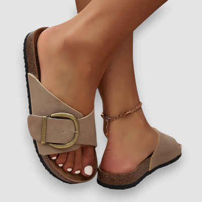 Margie | Damen Pantoletten mit Schnallenriemen