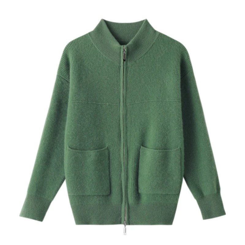 Amelia® | Klassische Strickjacke mit Reißverschluss