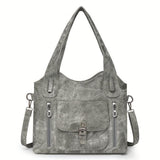 Franka – Vintage Schulter Handtasche – Grau