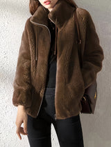 Luisa | This Stylische Damen-Winterjacke modern geschnitten – Dunkelbraun