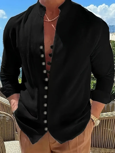 Shayne - Leichtes Hemd Aus Baumwoll Leinen Mit Langen Ärmeln