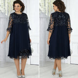 Paula | Lässiges Damen Midikleid elegant – Schwarz