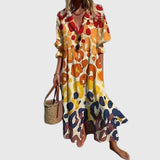 Ingrid | Damen Elegantes Bohemian Maxikleid – Boho Maxi Kleid Elegant 2026 – Gelb