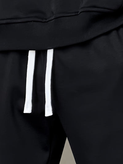 Lässiger Leichter Bequemer Baumwolle Trainingsanzug mit Jacke und Kordelzughose für Herren | Perfekt für Outdoor-Aktivitäten