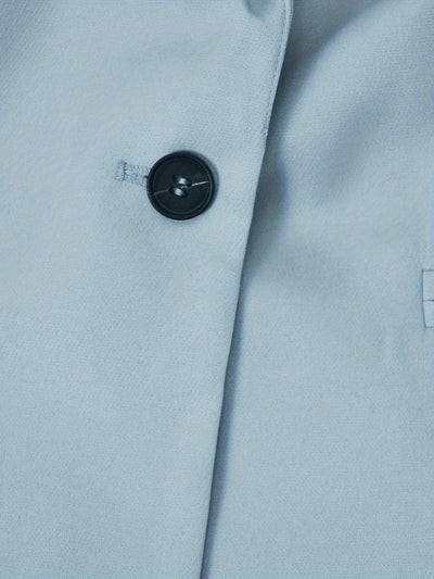 Elegantes Blazer Set in Hellblau mit Knopfdetails und Hose für Damen | Ideal für jeden Tag