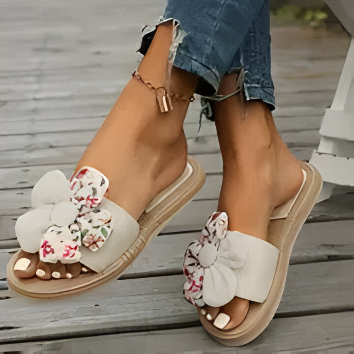 Irma | Schicke Sommer-Sandalen mit Blumenmuster für Frauen