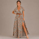 Helisara - Luftiges Boho-Maxikleid – Braun