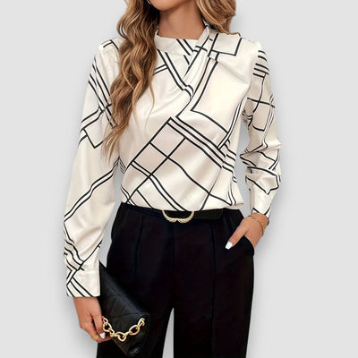 Milla | Mock Neck Bluse