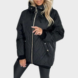 Delianne - Gesteppte Kapuzenjacke – Schwarz