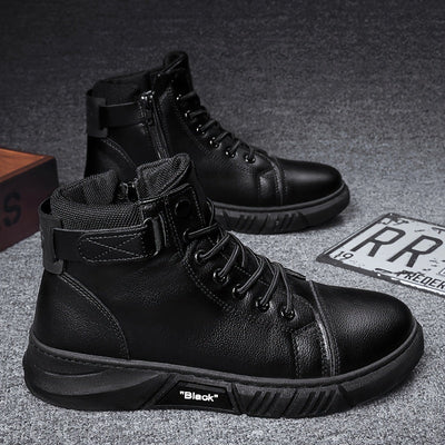 Winterstiefel Herren | Hoher Schaft Mit Schnürung Und Knöchelriemen