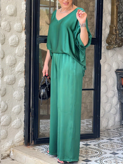 Ashlee - Elegantes Zweiteiliges Satz Mit Kurzen Ärmeln