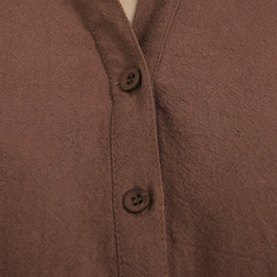 Lara® | Sommerkleid aus Baumwoll-Leinen in Teefarben Grün