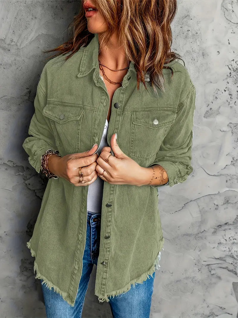 Malika - Langärmelige Denim Jacke