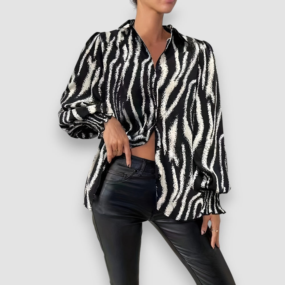 Celeste | Bluse mit Zebradruck