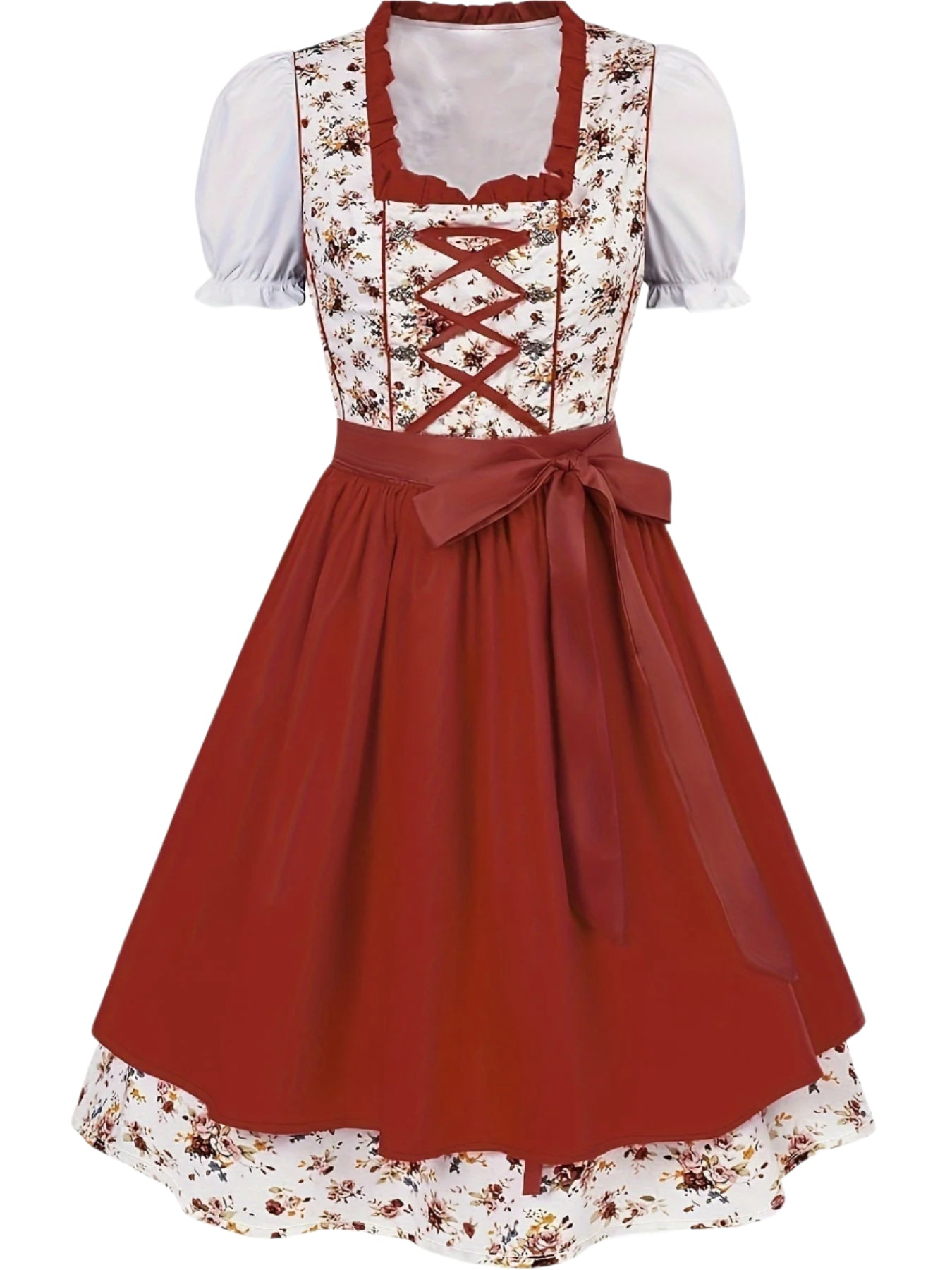 Rot Oktoberfest Mini Dirndl