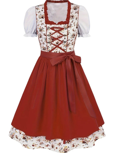 Rot Oktoberfest Mini Dirndl