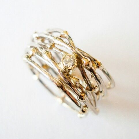 Mehrschichtiger fein glänzender Vintage-Ring