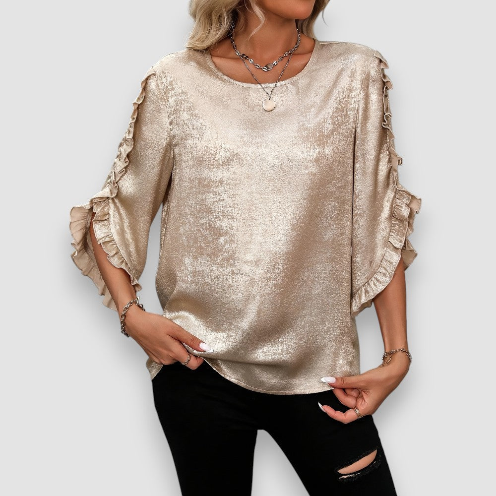 Isla | Elegante goldene Bluse