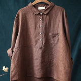 Alice Französische Vintage-Bluse Damen | Elegant & Bequem – Braun