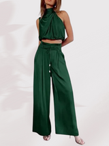 Clara | Elegantes zweiteiliges Damen-Set luxuriös geschnitten – Dunkelgrün