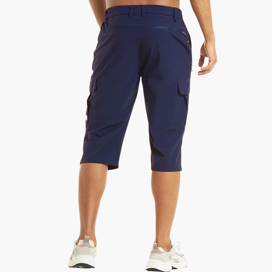 Herren Sommer Cargoshorts mit Stretchstoff und Reißverschlusstaschen