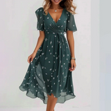 Connie – Elegantes Damen Wickelkleid – Green