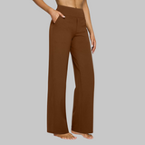 Calista | Damen Weit-Leg Hosen für Freizeit – Braun