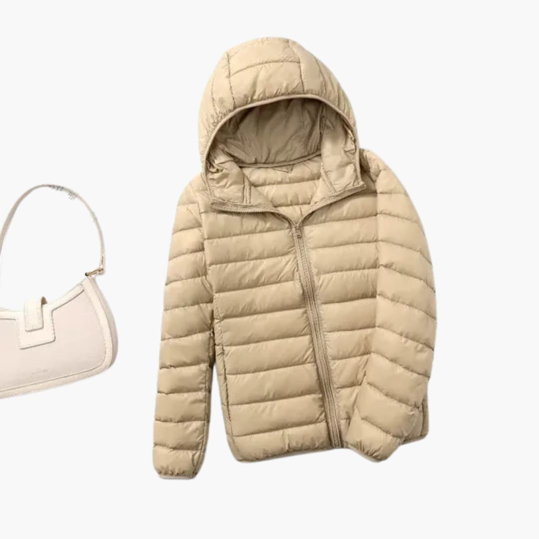 Ultraleichte Daunenjacke mit Kapuze für Damen