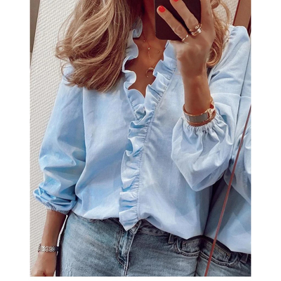 Raquel® | Chiffonbluse mit Plüsch