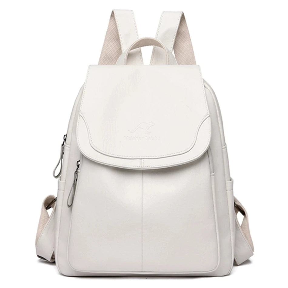 Diebstahlsicherer Lederrucksack