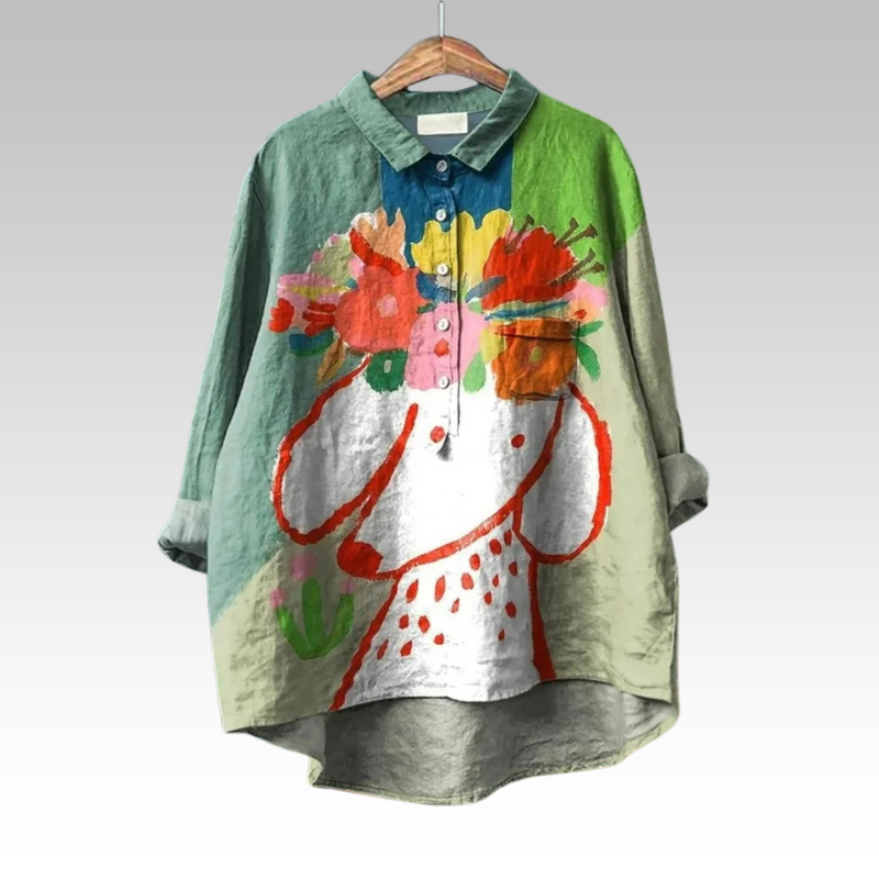 Hitomi - Klassische Blusen mit Blumenmuster