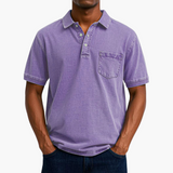Herren Kurzarm Baumwoll Polo – Lila