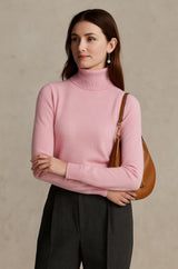 Nina | Damen Kaschmirpullover hochwertig elegant – Hellrosa